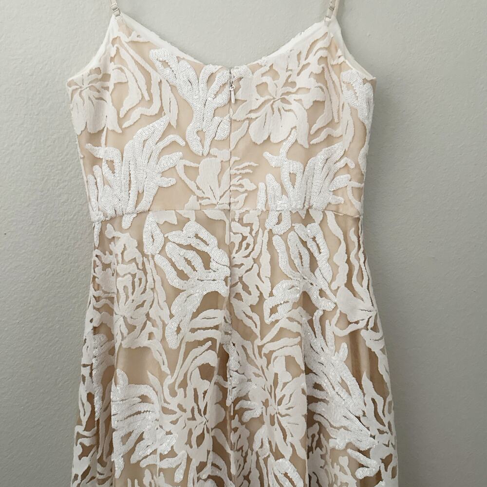 DRESS THE POPULATION | Layla Sweetheart Fit & Flare Midi Dress White Ivory | XL - Picture 9 of 14